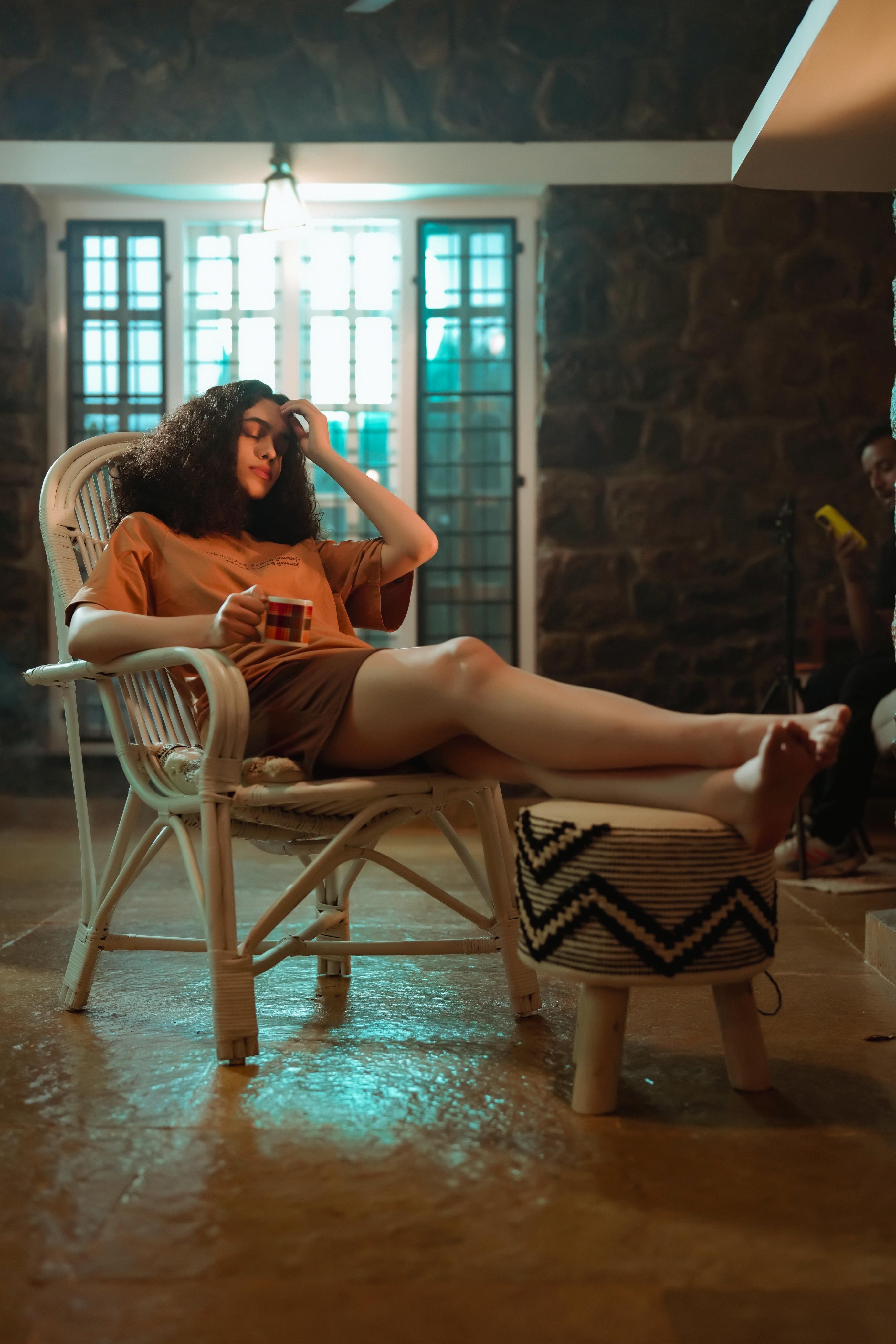 FROM EAST |  Brown and beige Co-ord Set – 100% Heat-Treated Cotton From East