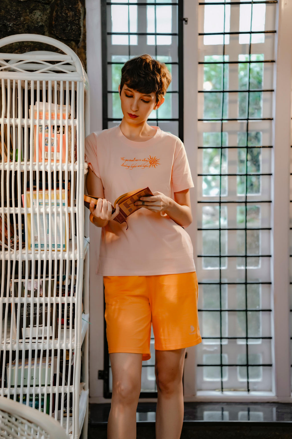 From East | Orange & Dusty pink Co-ord Set for Women