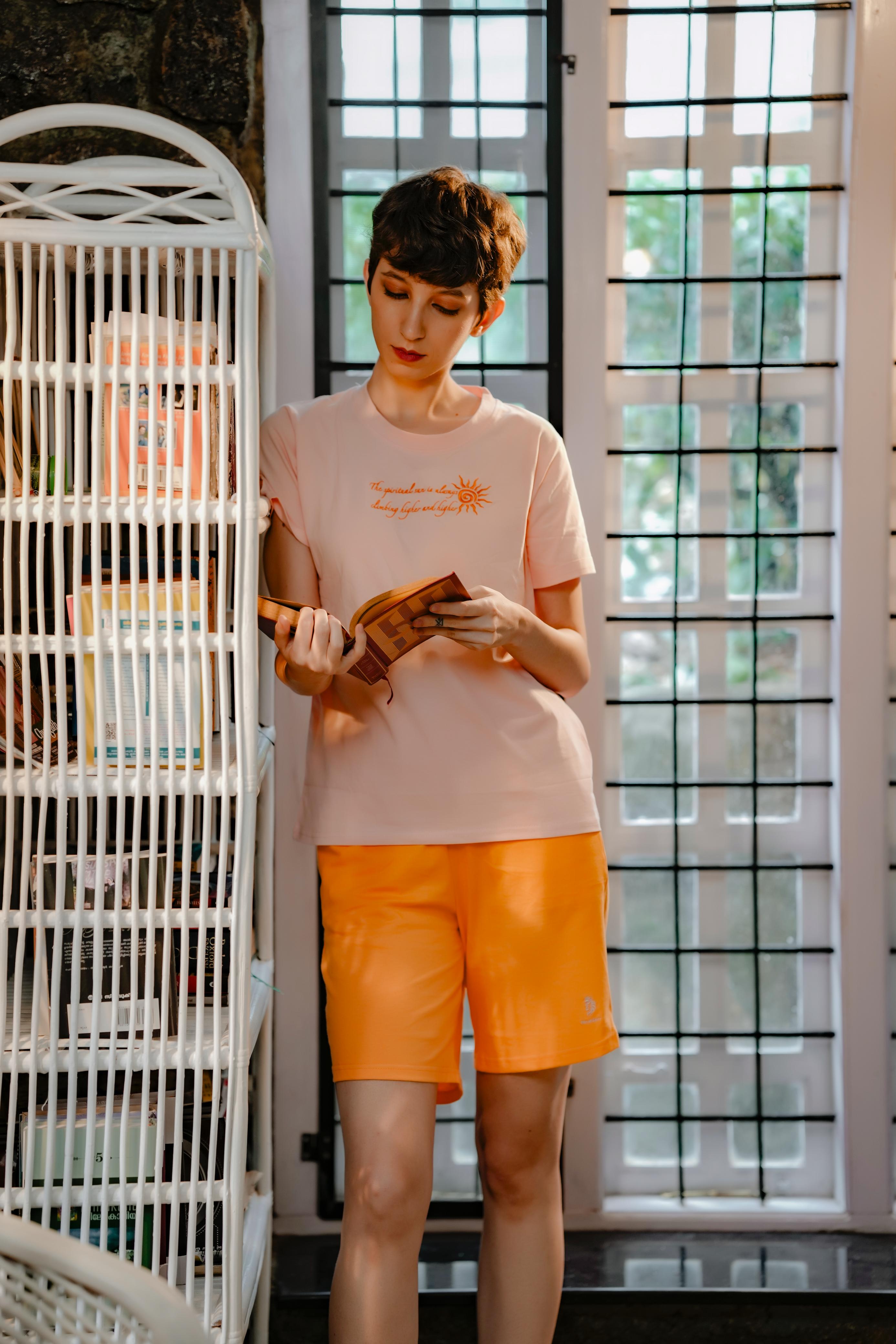 From East | Orange & Dusty pink Co-ord Set for Women