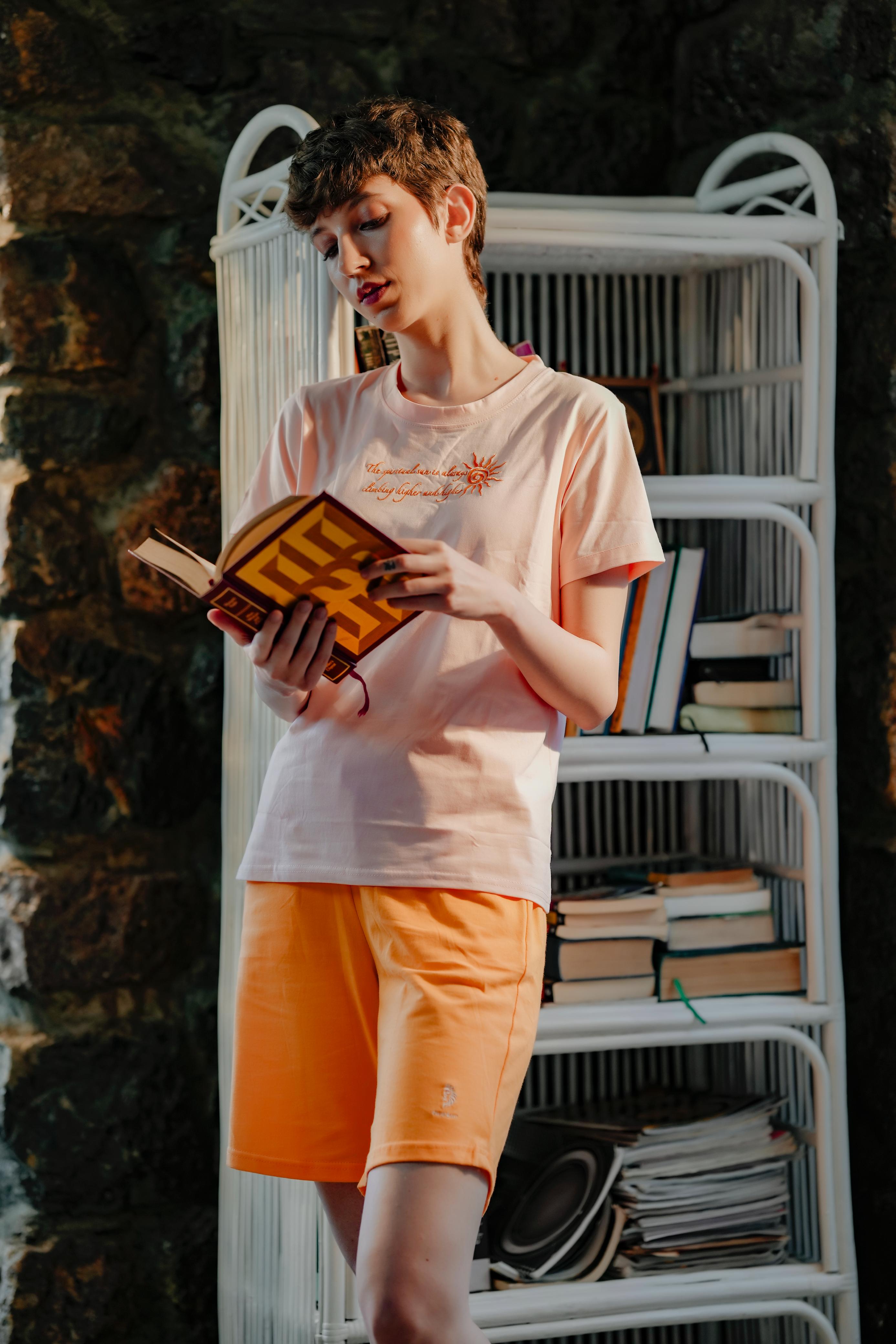 From East | Orange & Dusty pink Co-ord Set for Women